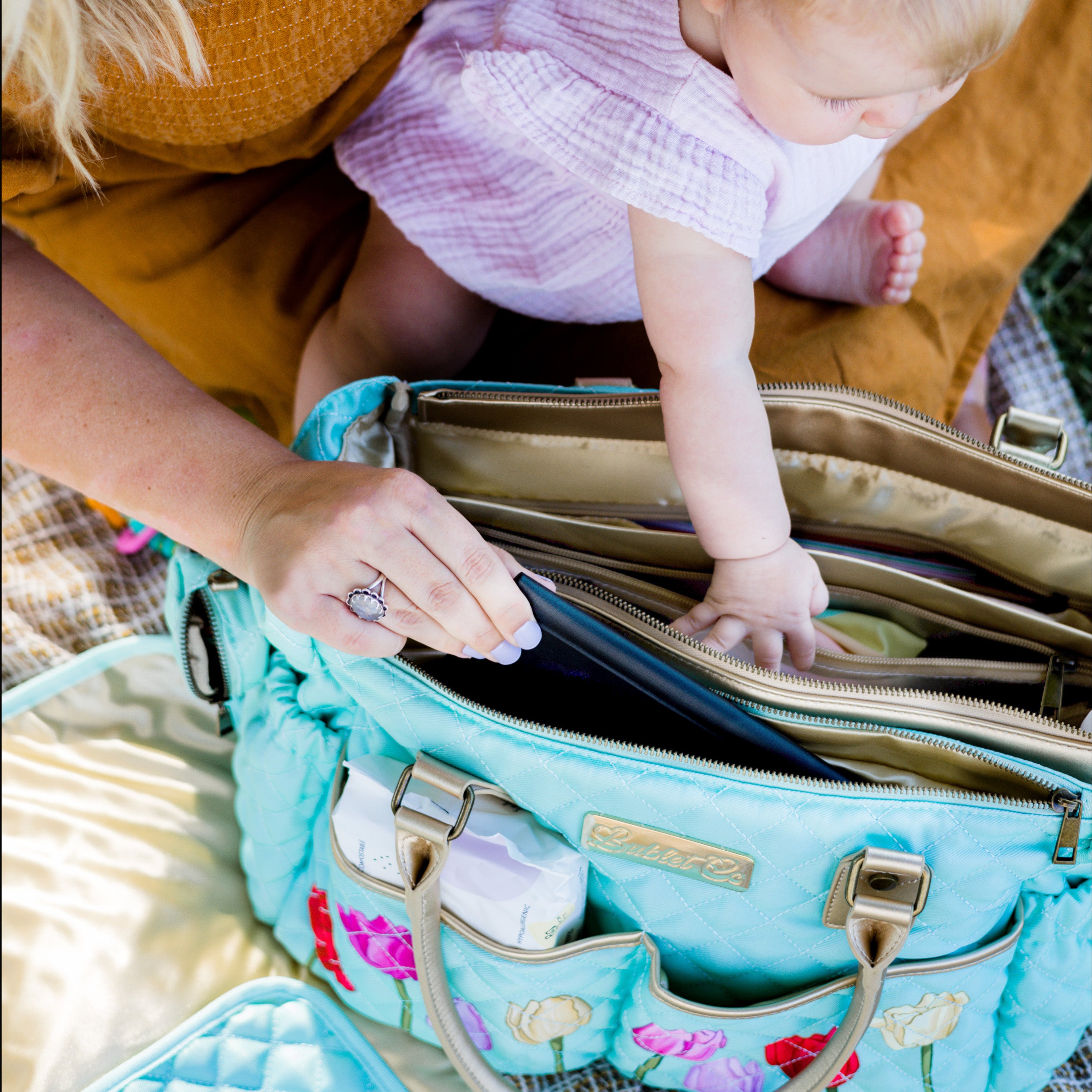 Flower diaper clearance bag